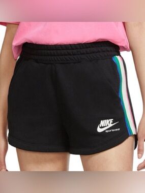 Nike Sportswear Women's Heritage Fleece Shorts Black Size M